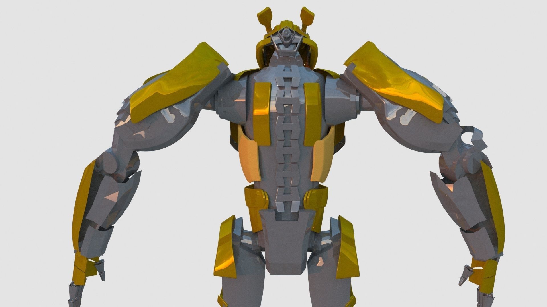 Bumblebee robot 3D model_4