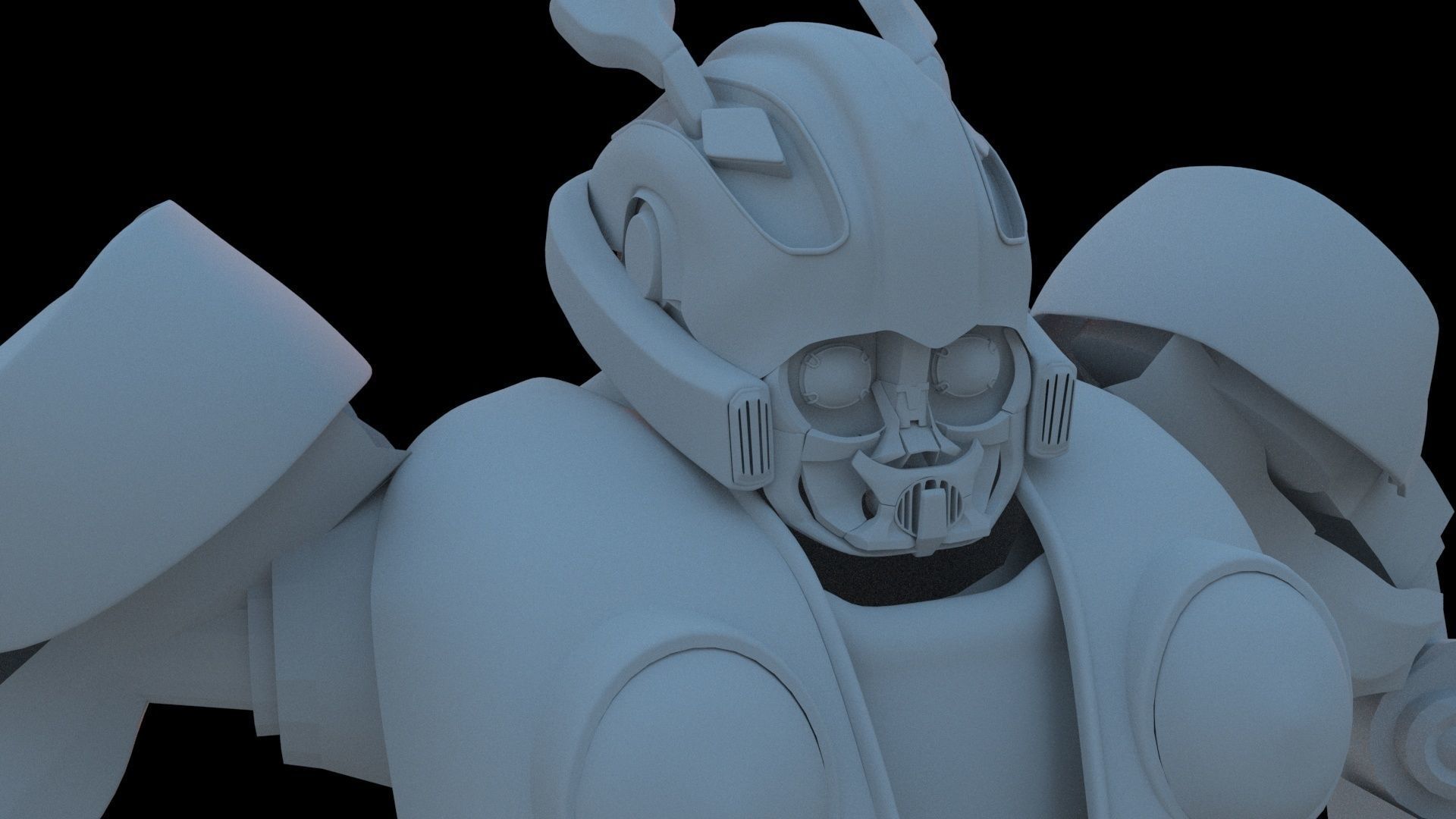 Bumblebee robot 3D model_6