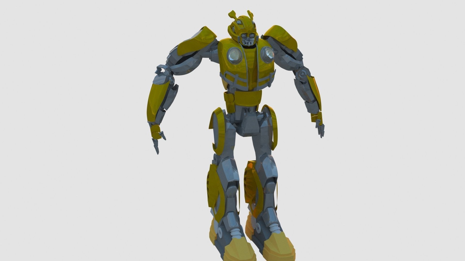 Bumblebee robot 3D model_2