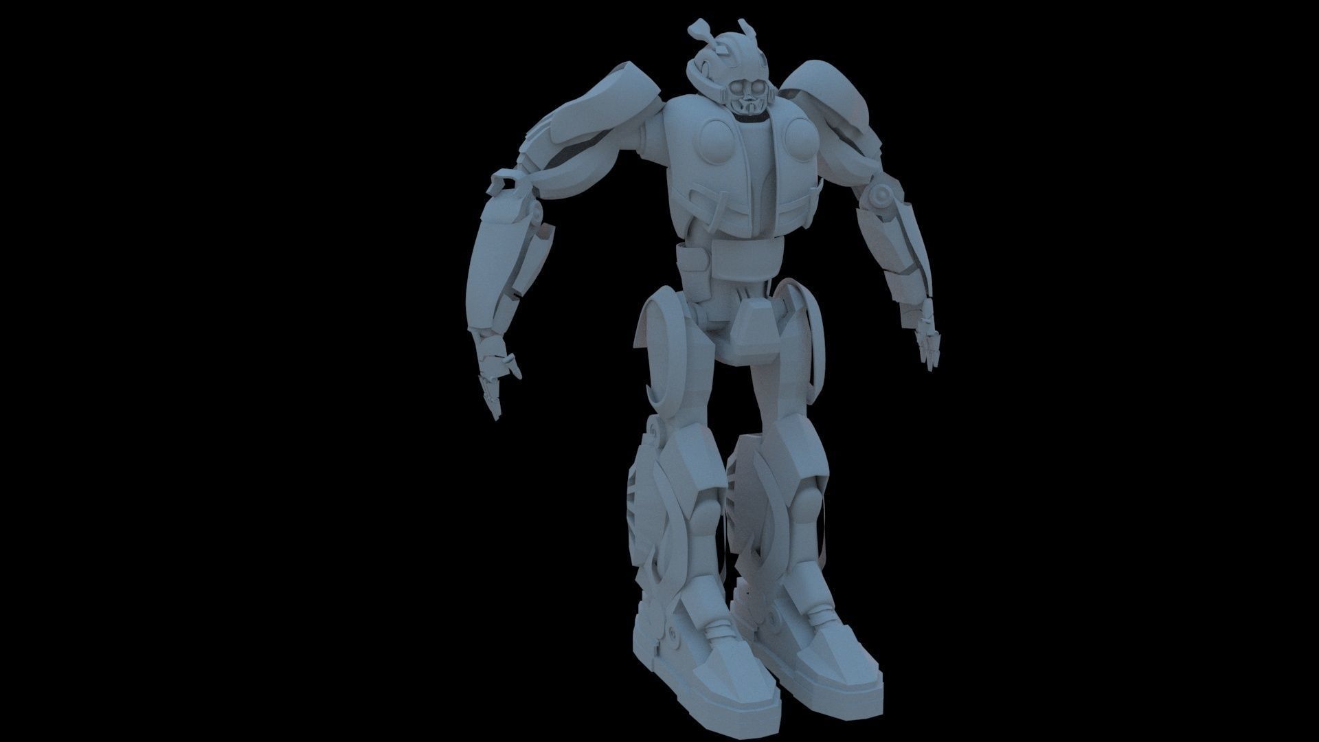 Bumblebee robot 3D model_5