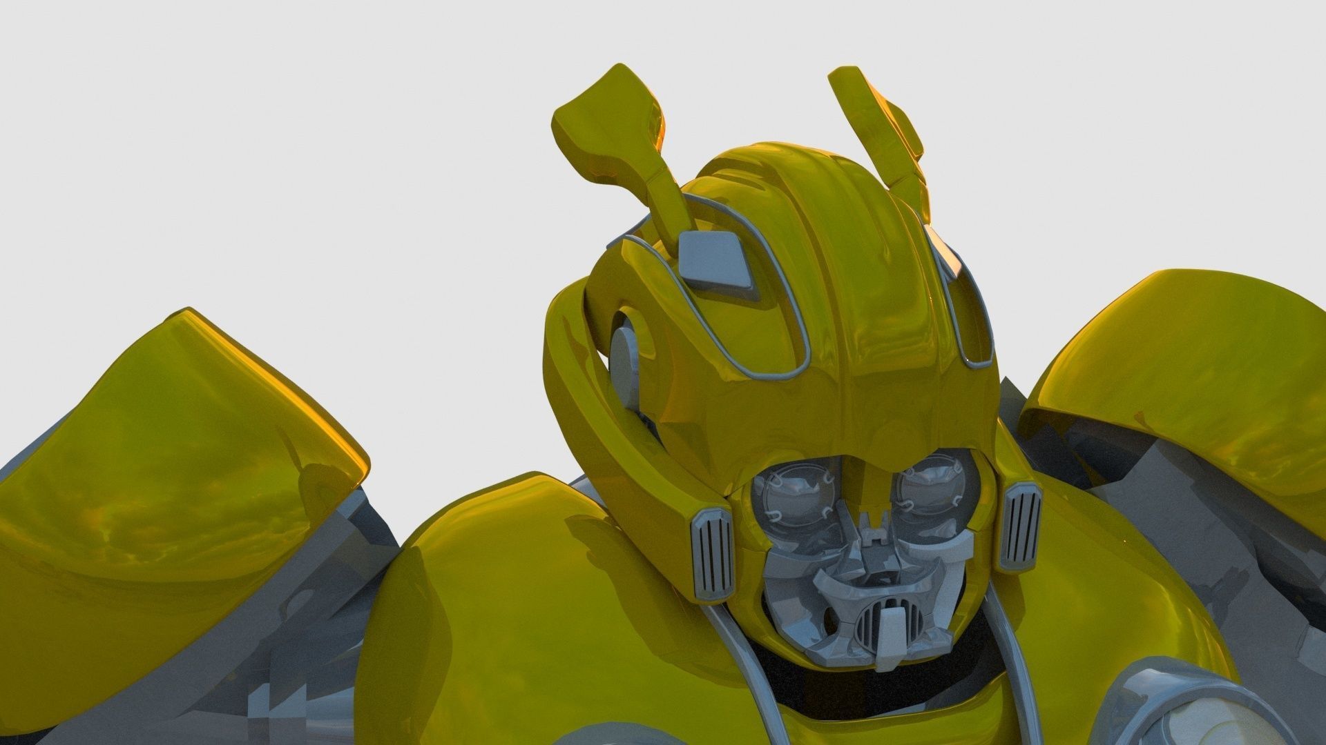 Bumblebee robot 3D model_1