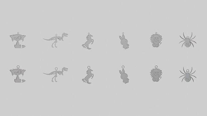 Various Creatures 3D Printable Pendant Collection 3D print model