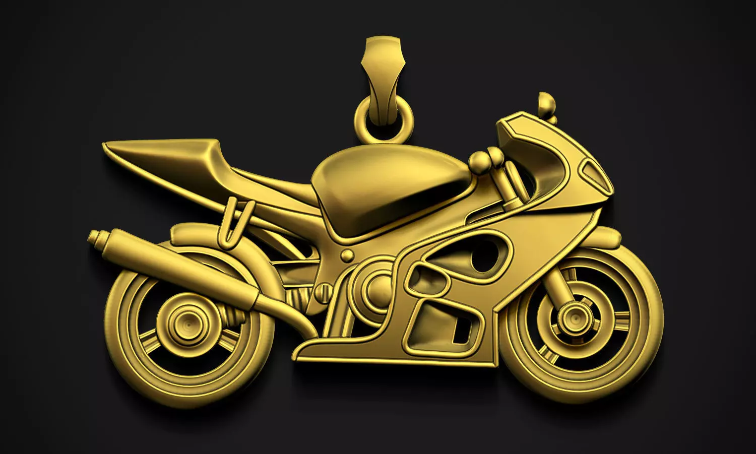 Motorcycle Pendant 3D print model_0