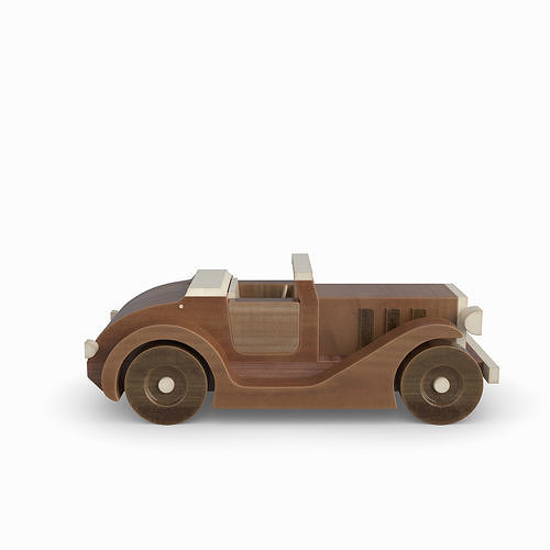Wood Toy Car 3D model