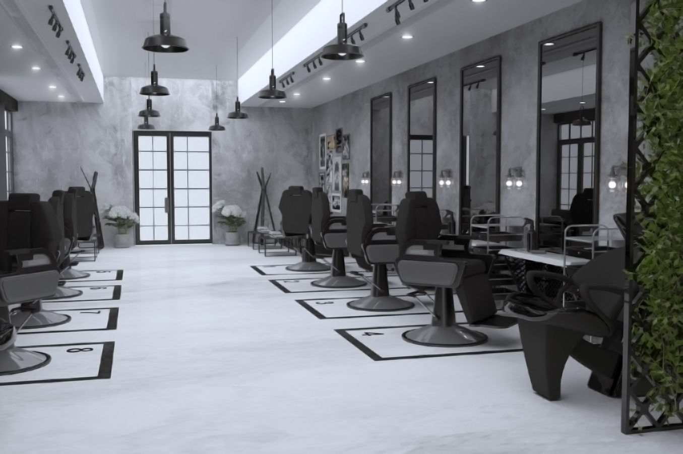 BarberShop Full Scene 3D model_3