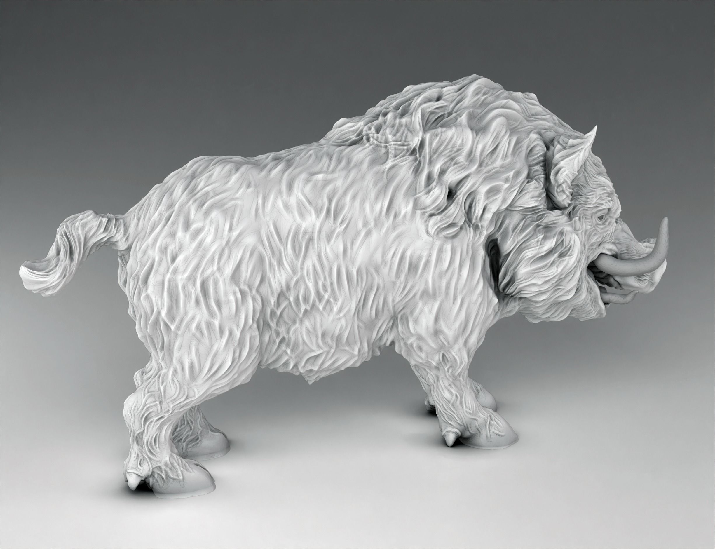 Wild boar 3D print model_1