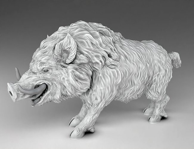 Wild boar 3D print model