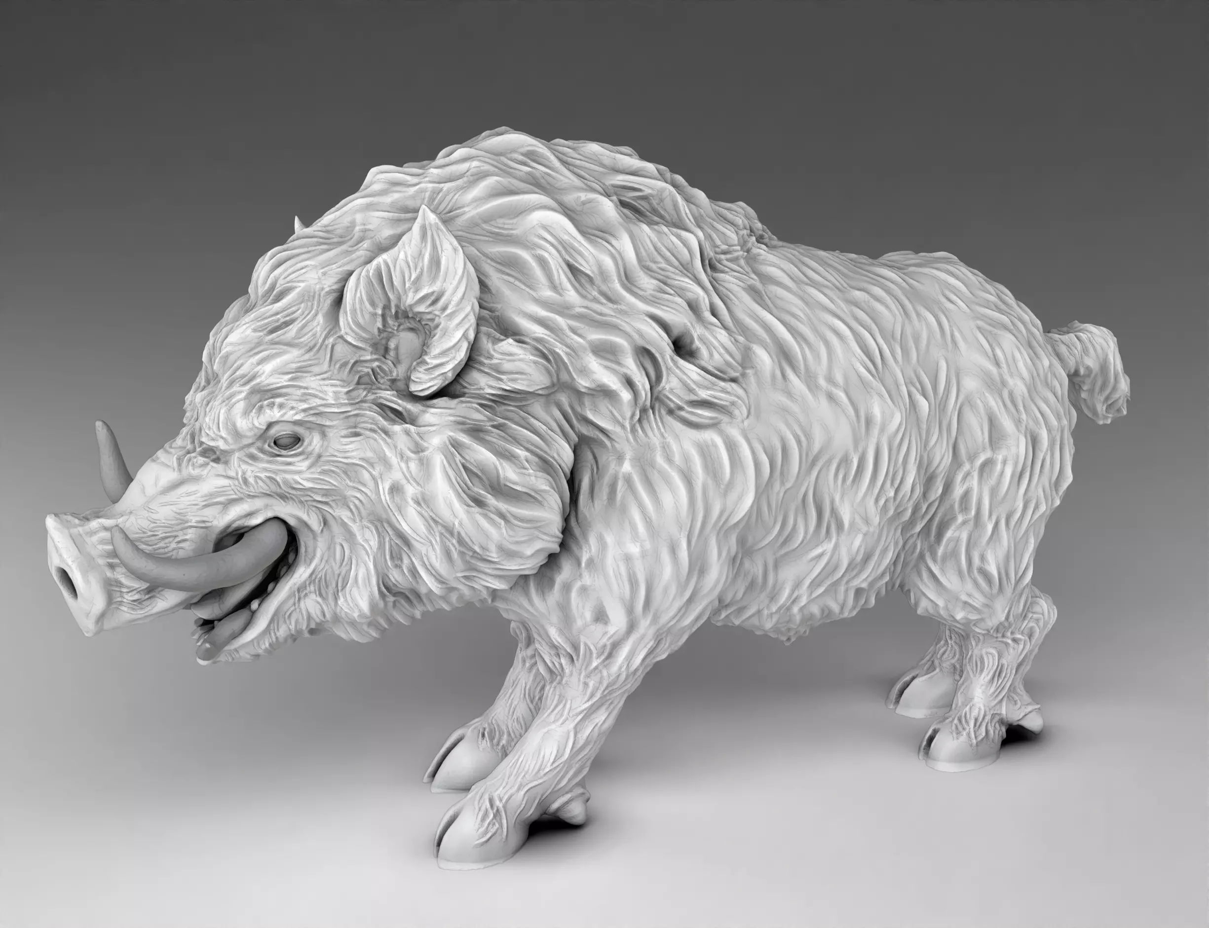 Wild boar 3D print model_0
