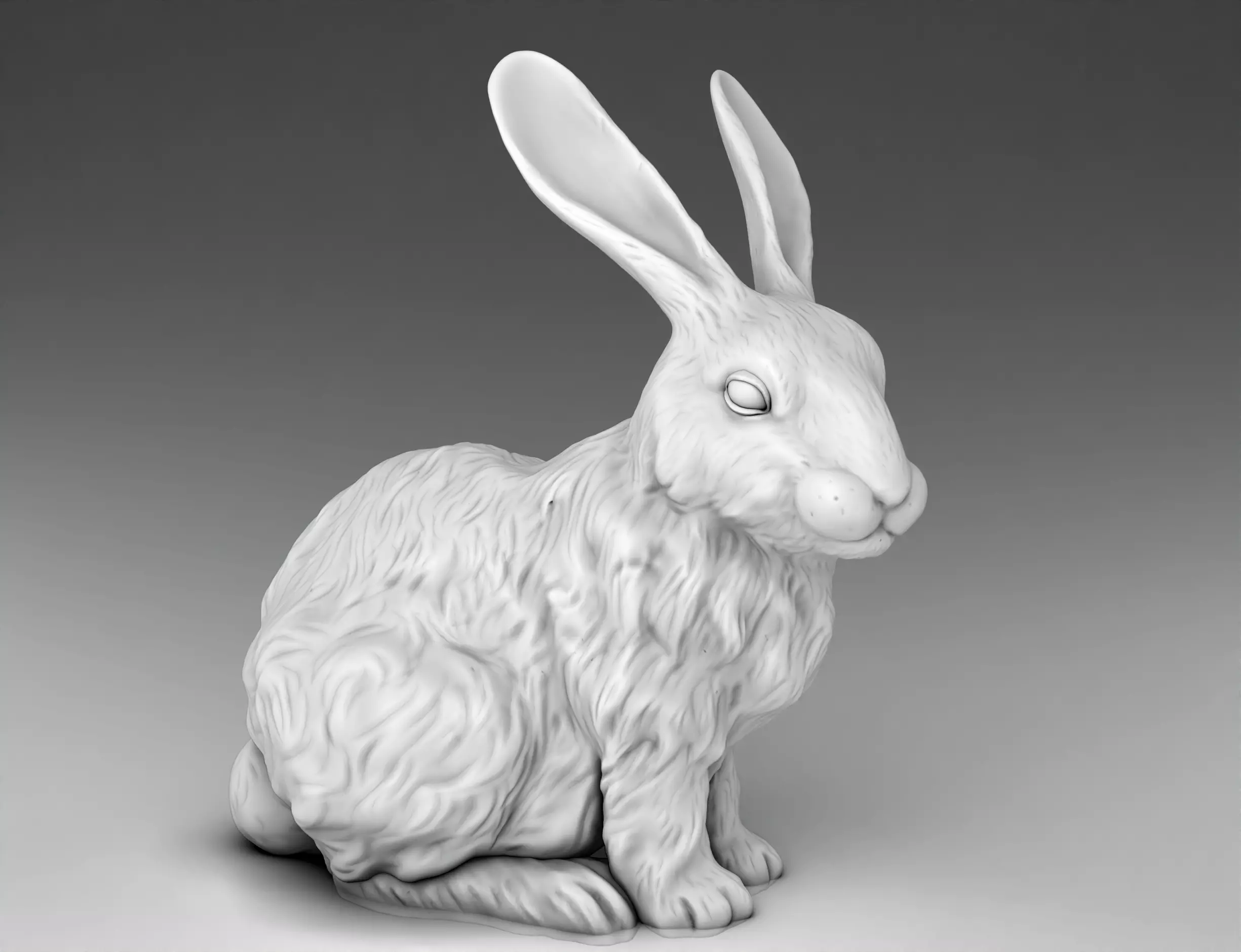 rabbit figurine of 3D print model