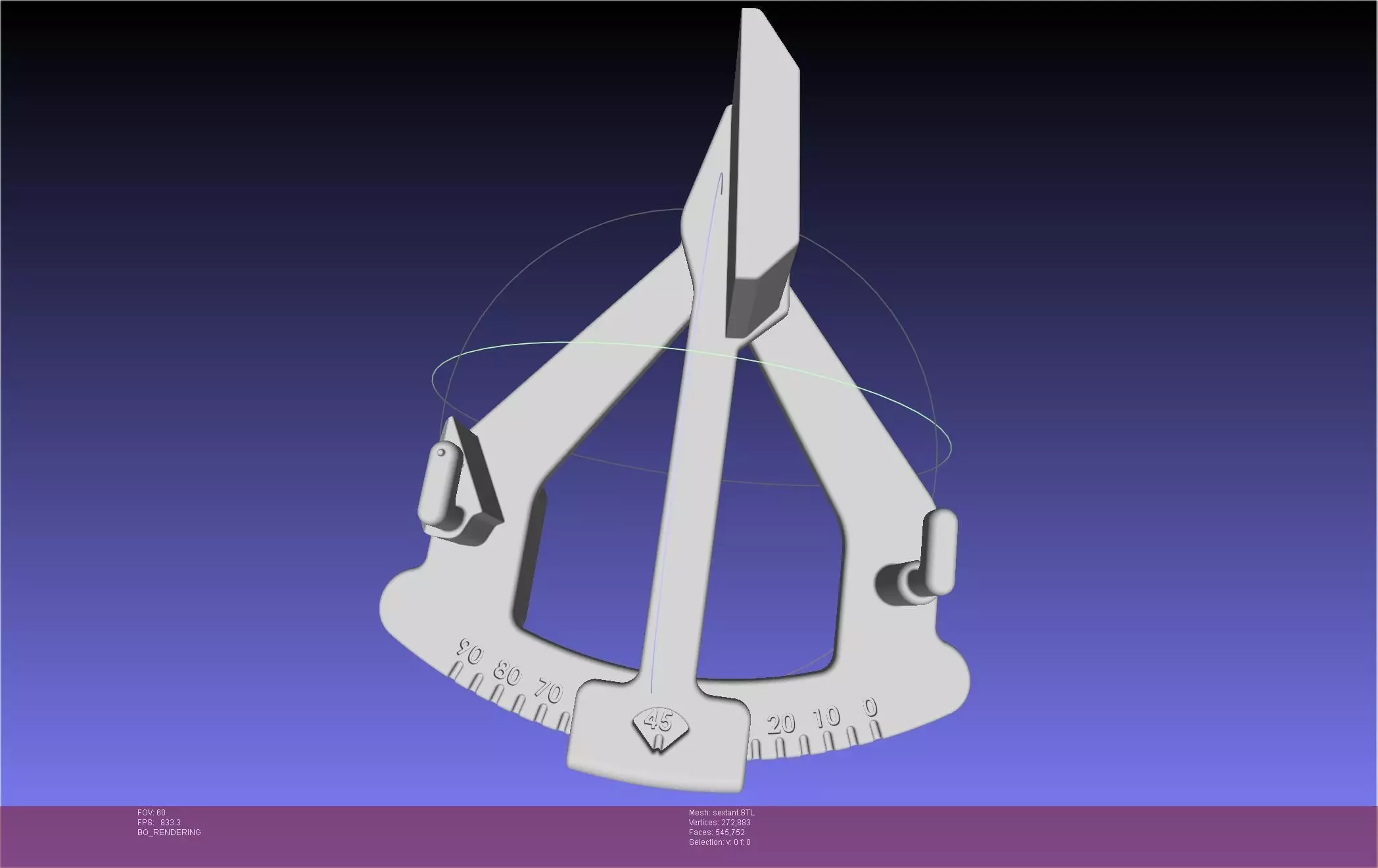 Basic Printable Sextant Design 3D print model
