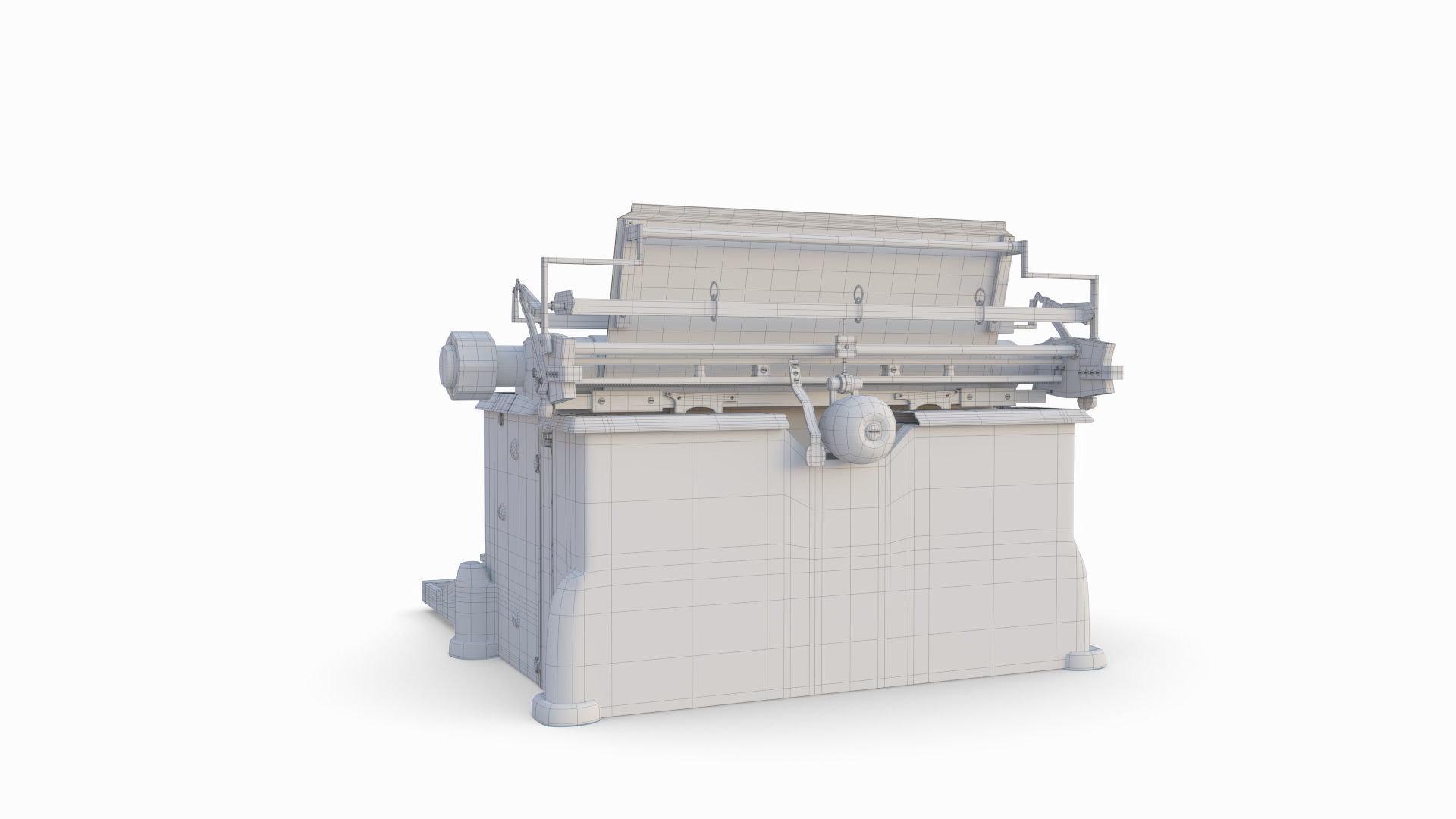 Typewriter paper cutting machine 3D model_10