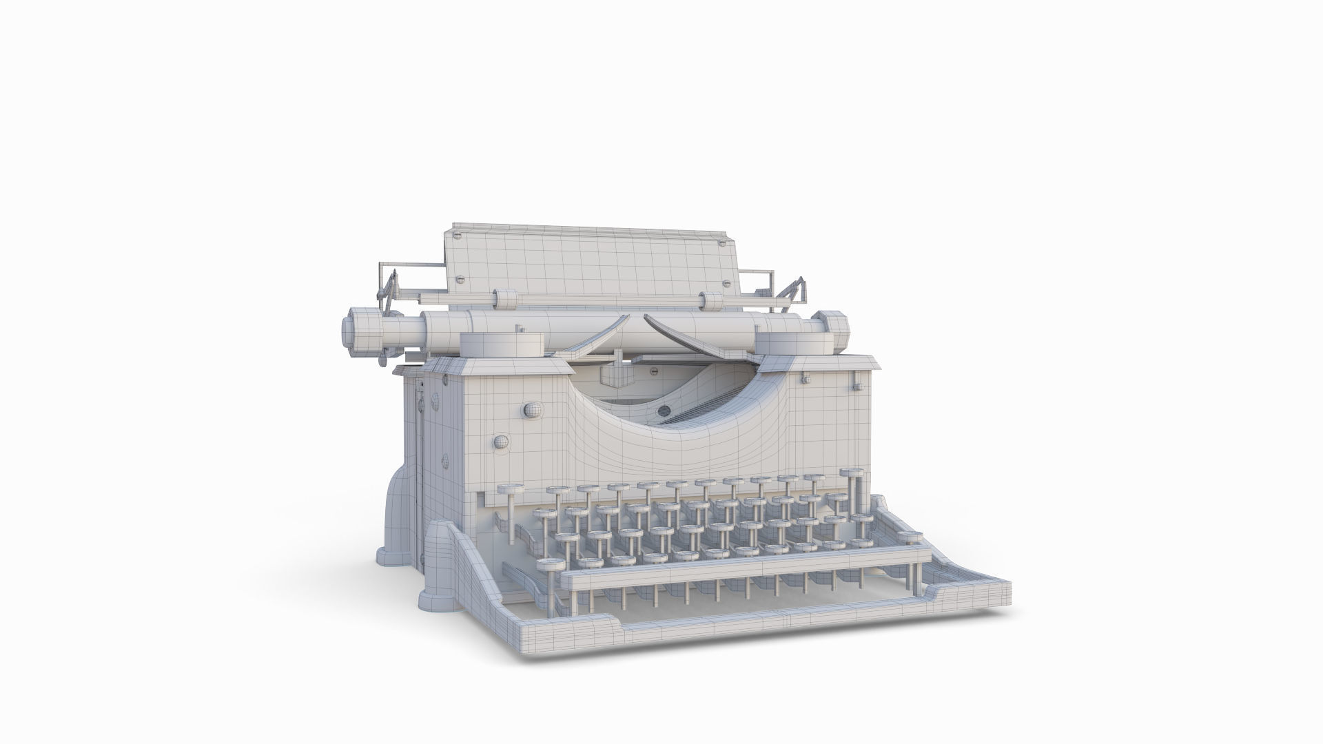 Typewriter paper cutting machine 3D model_8