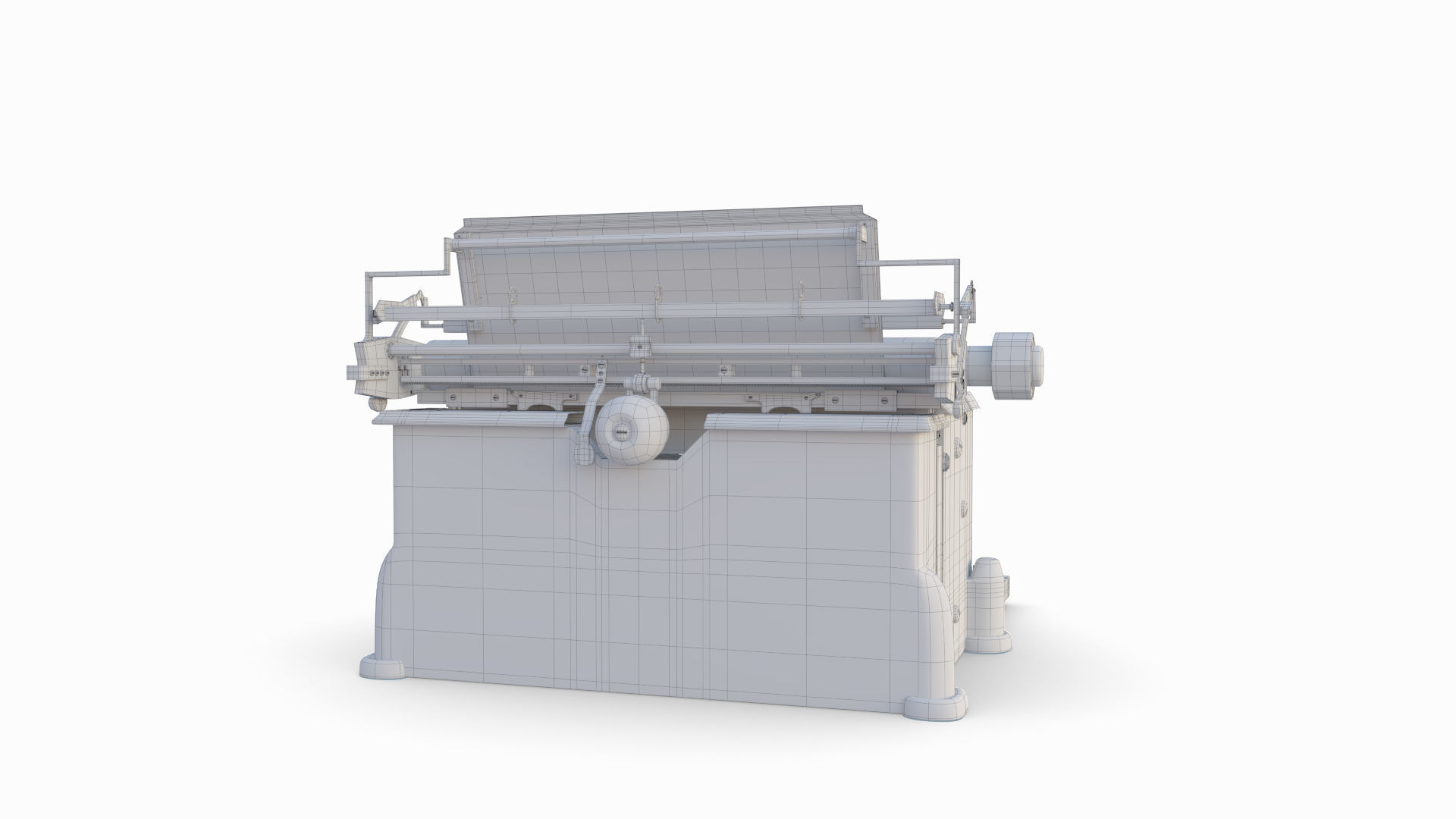 Typewriter paper cutting machine 3D model_9