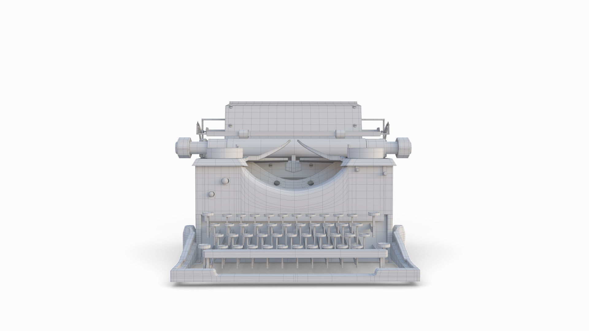Typewriter paper cutting machine 3D model_7