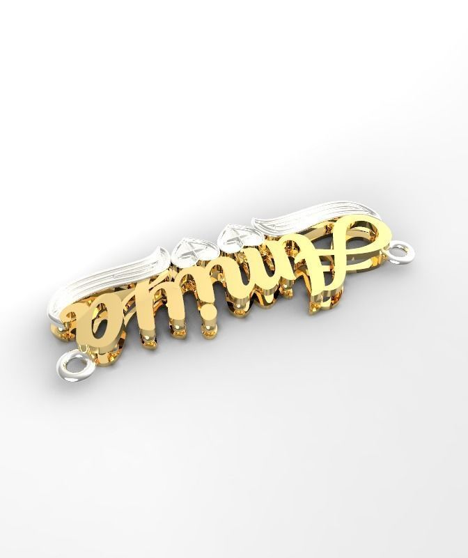 Amiya name pendant 3D print model_2