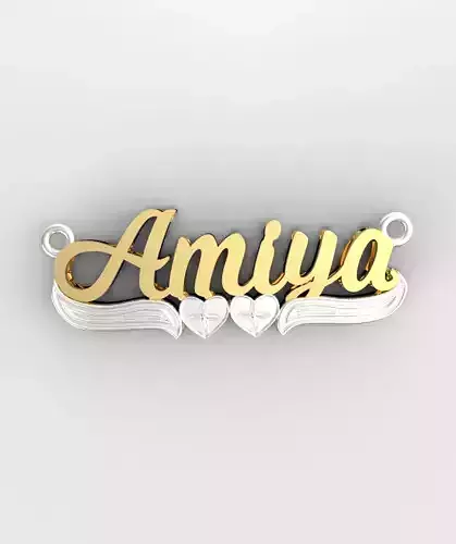 Amiya name pendant 3D print model
