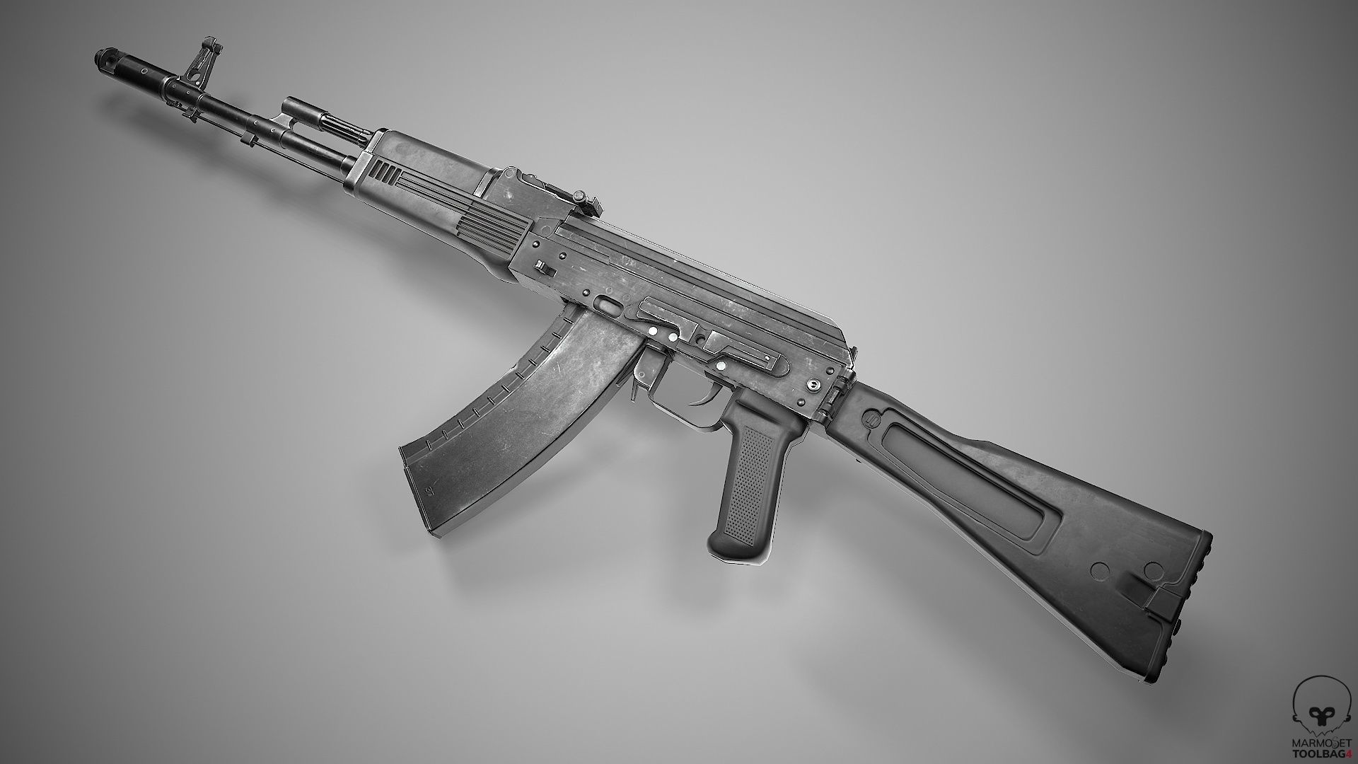 AK 74M Low-poly 3D model_4
