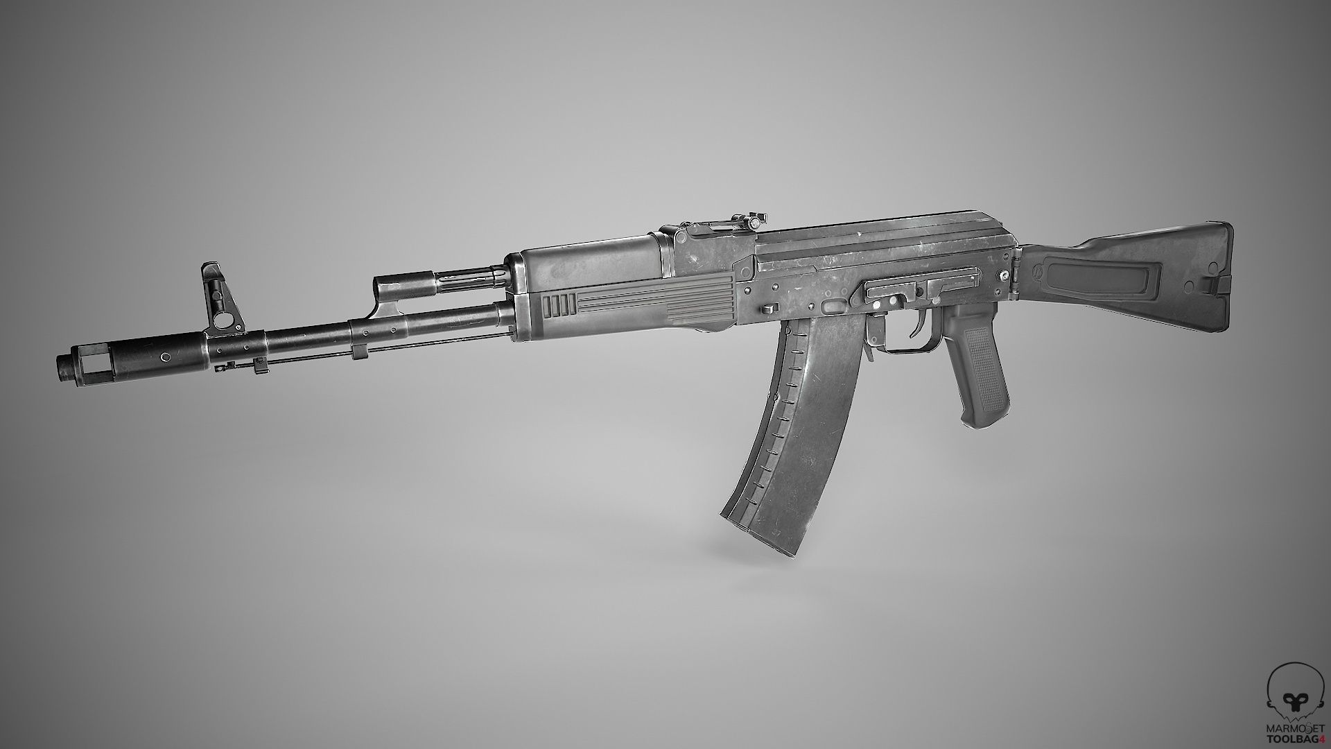 AK 74M Low-poly 3D model_3