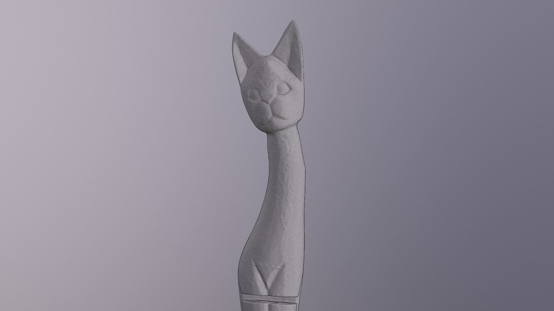 Wooden cat CD tower holder high-poly 3D model_28