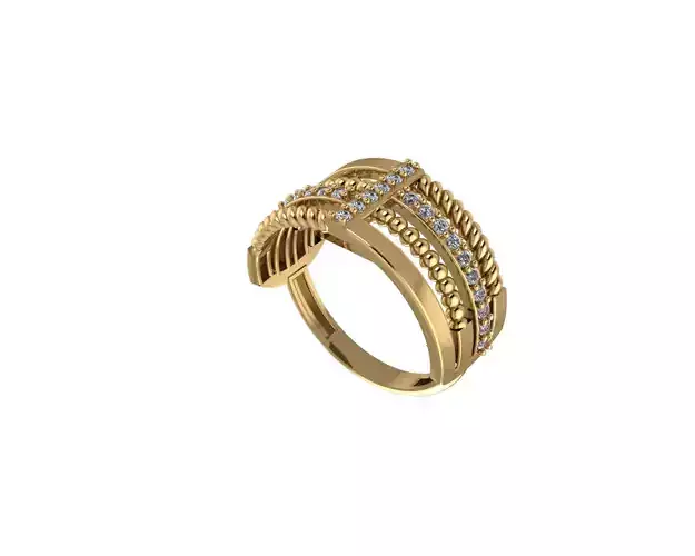 ALTIN gold ring with diamonds