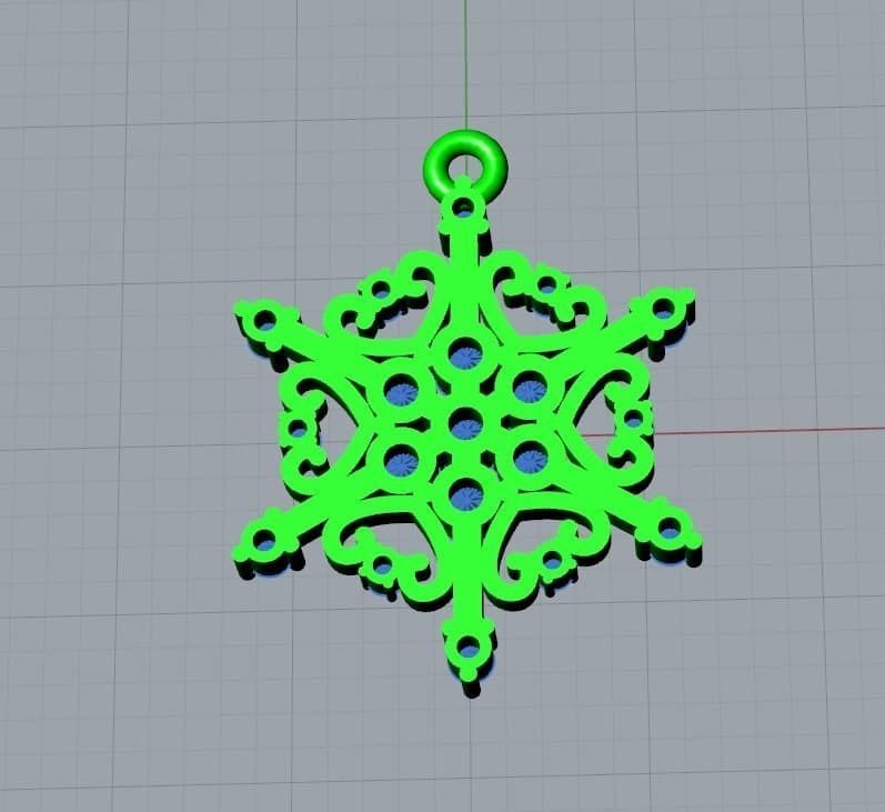 snow pendant jewelry 3D print model_4