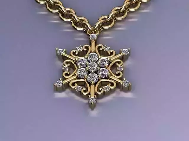 snow pendant jewelry 3D print model