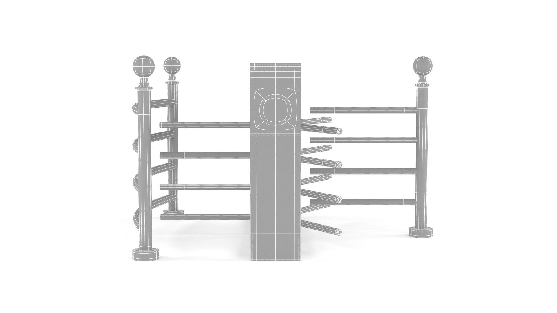 Turnstile Collection automatic tamper proof turnstiles 3D model_8