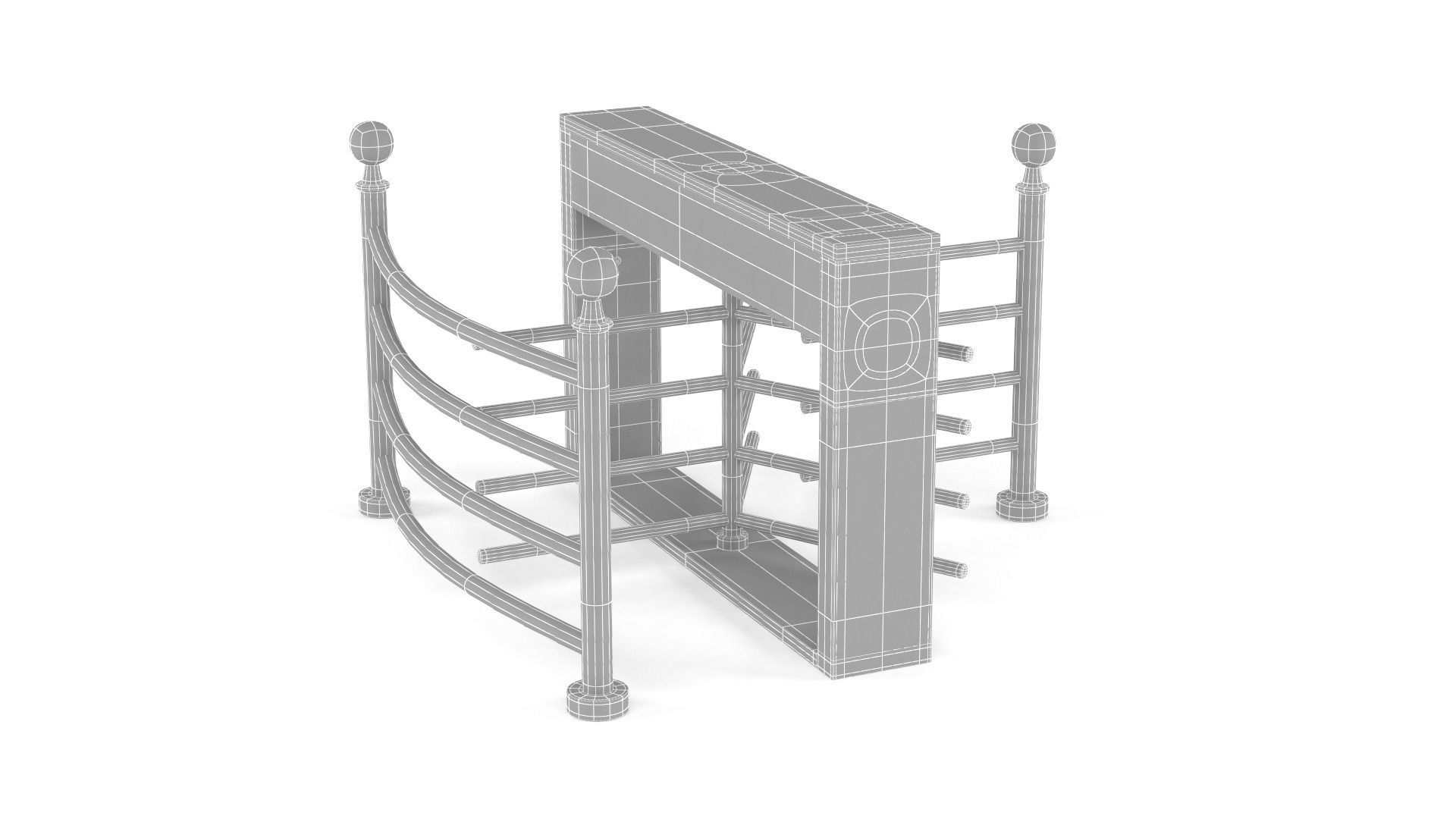 Turnstile Collection automatic tamper proof turnstiles 3D model_9
