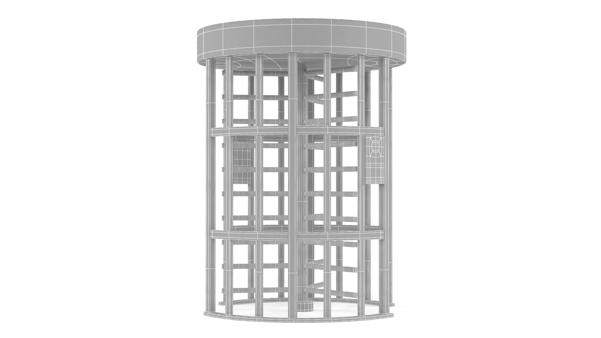 Turnstile Collection automatic tamper proof turnstiles 3D model_13