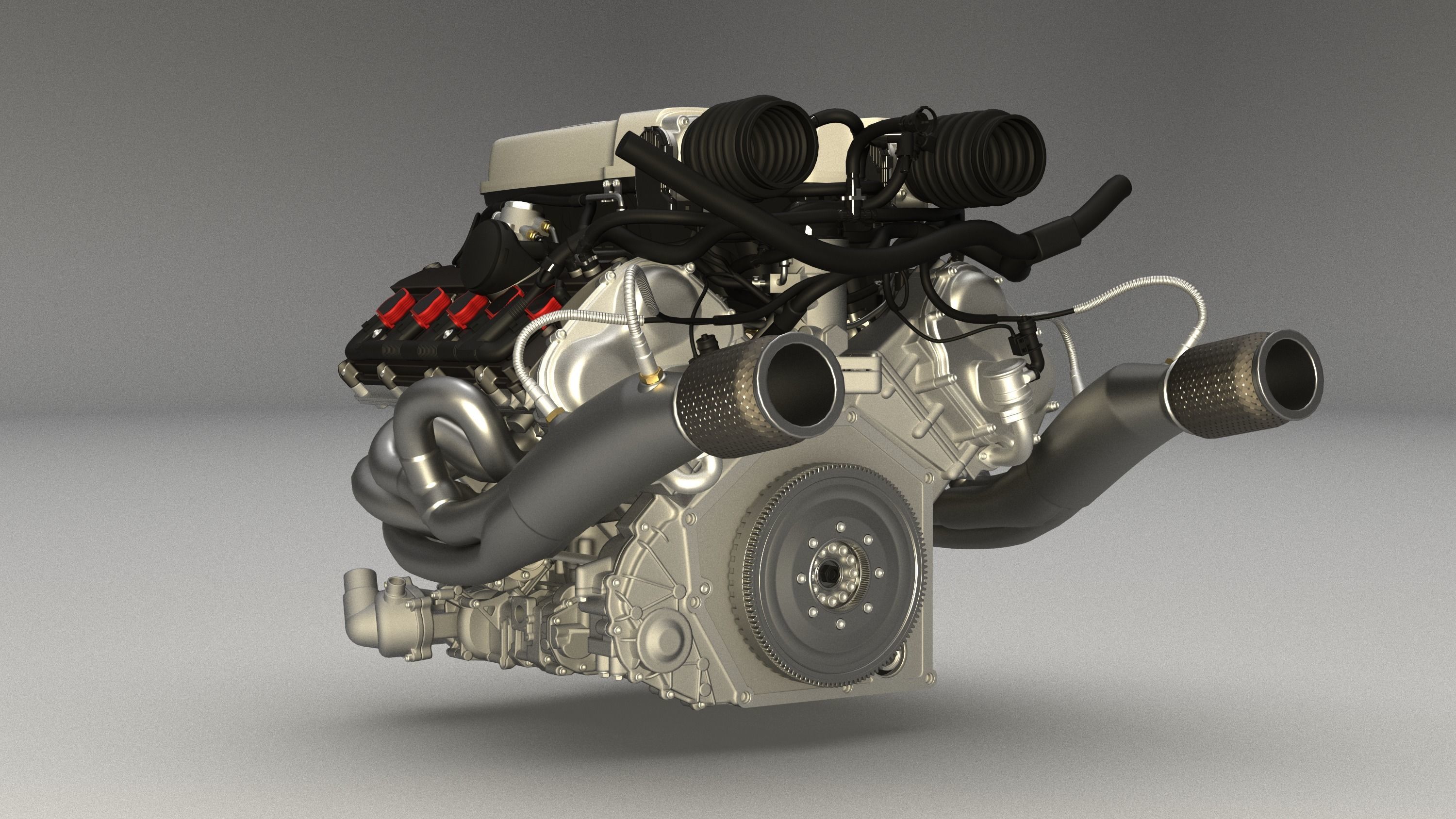 Audi R8 V10 FSI engine  3D model_3