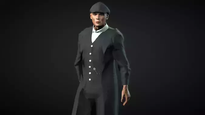 Peaky Blinders Thomas Shelby Low-poly 3D model