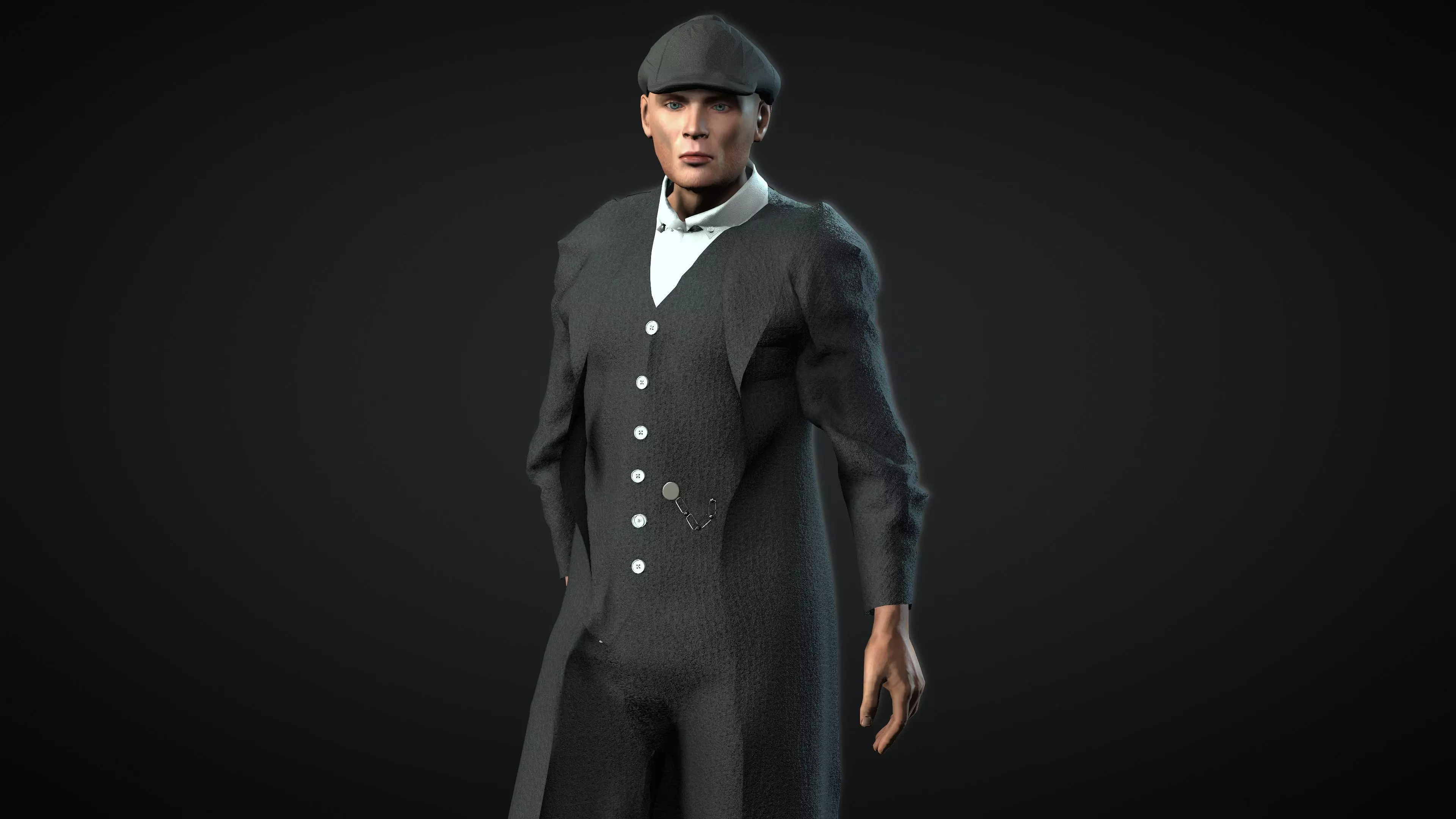 Peaky Blinders Thomas Shelby Low-poly 3D model