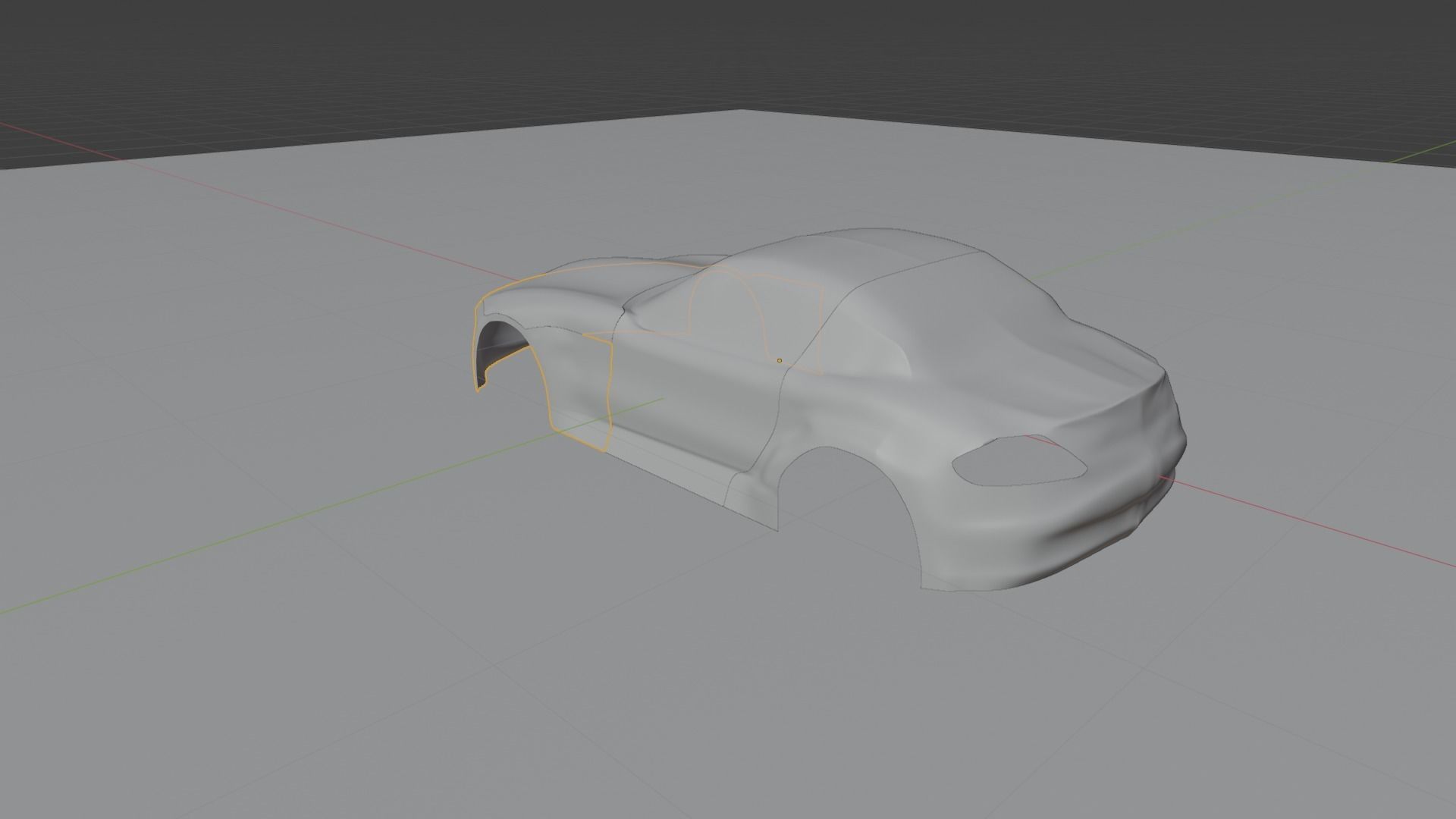 simple car design object  3D model_3