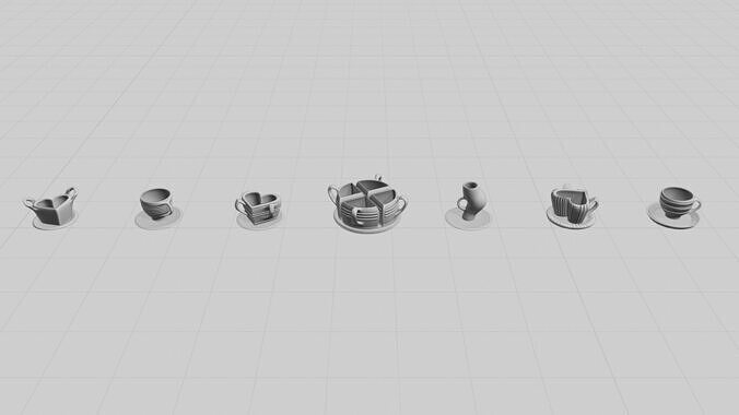 7 Sets of 3D Printable Cups 3D print model