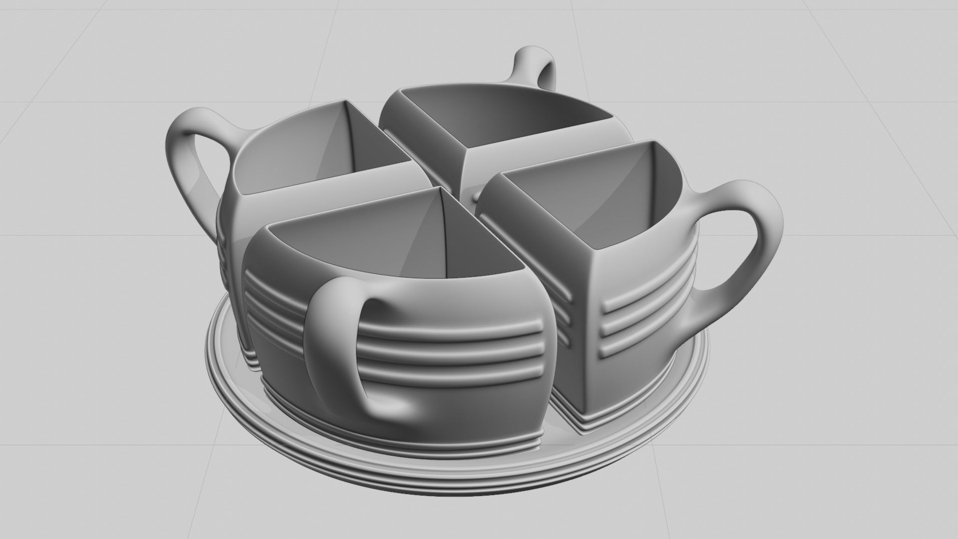 7 Sets of 3D Printable Cups 3D print model_5