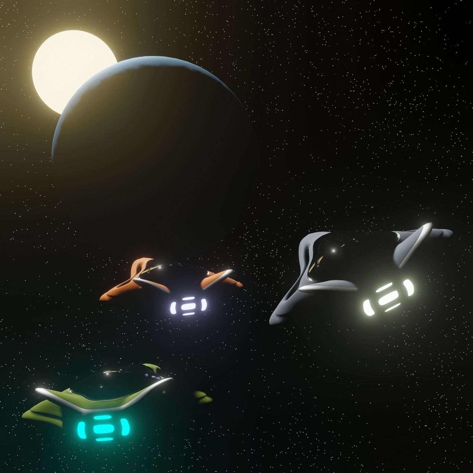 Spaceship sci-fi blend - ZebaxtianVR Low-poly 3D model_1