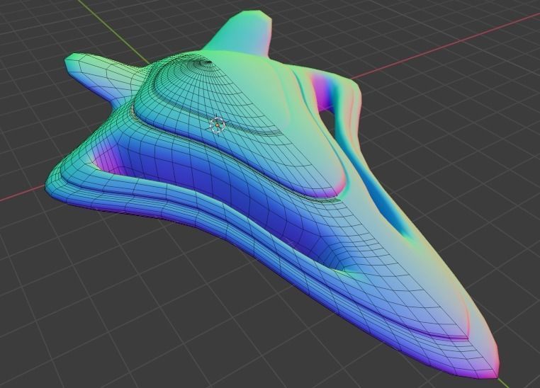 Spaceship sci-fi blend - ZebaxtianVR Low-poly 3D model_3