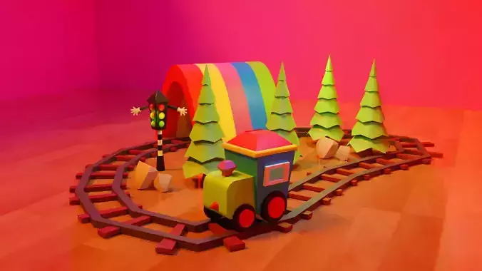 Train toy for Cartoon