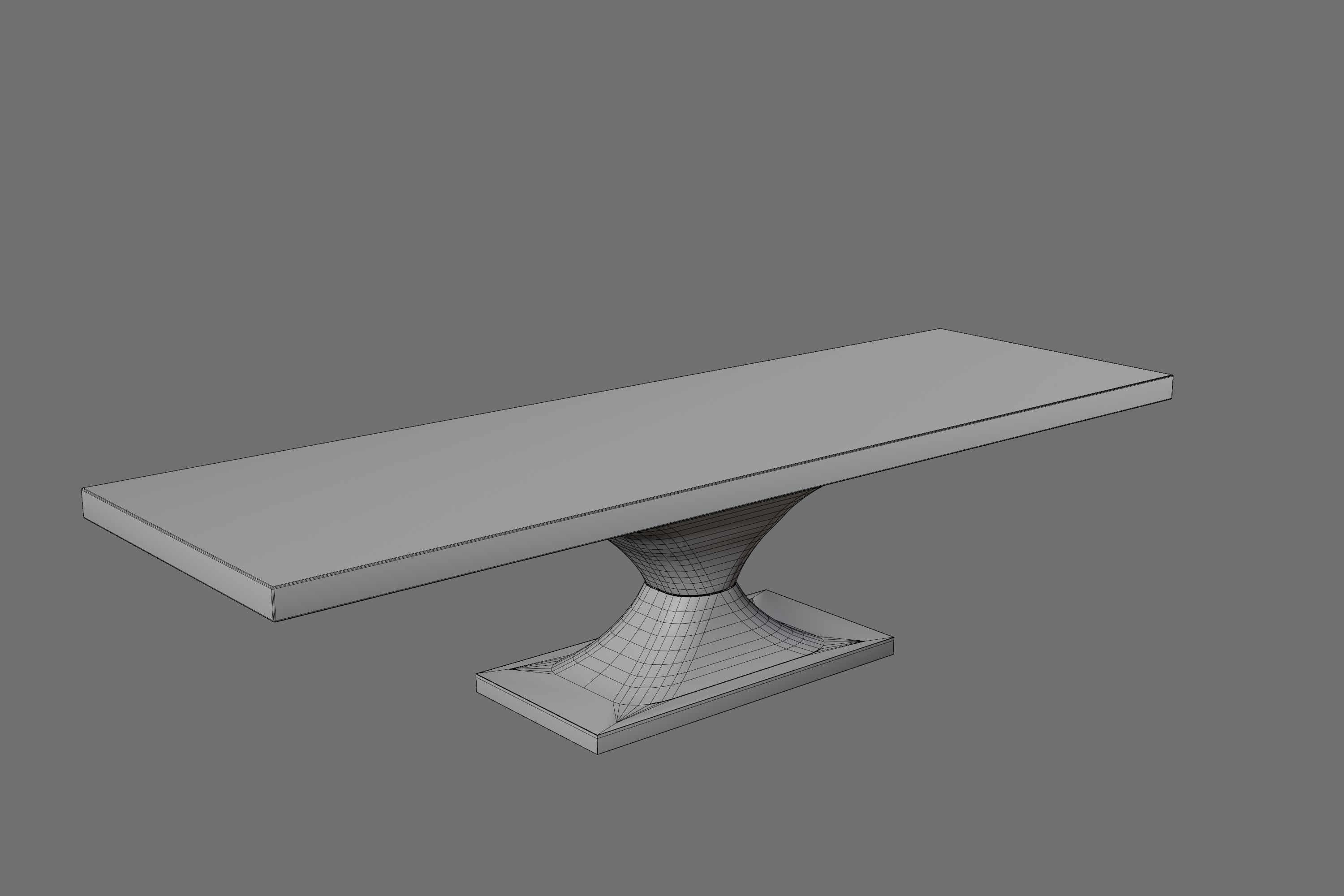 Luxury table Low-poly 3D model_1