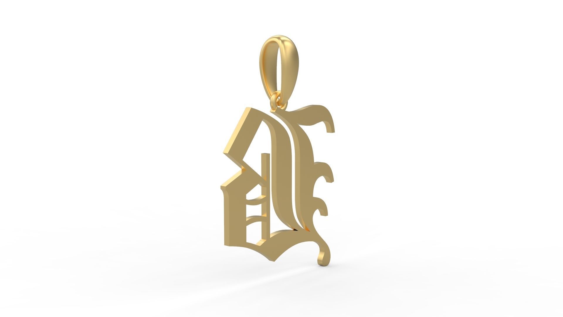 Initial Letters Pendant Canterbury B 3D print model_3