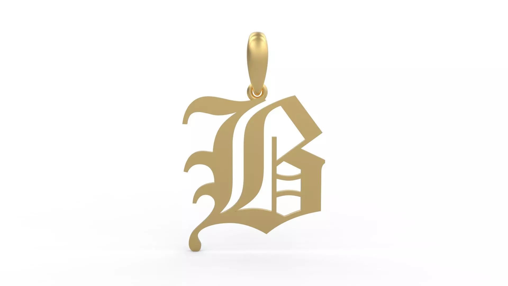 Initial Letters Pendant Canterbury B 3D print model_0