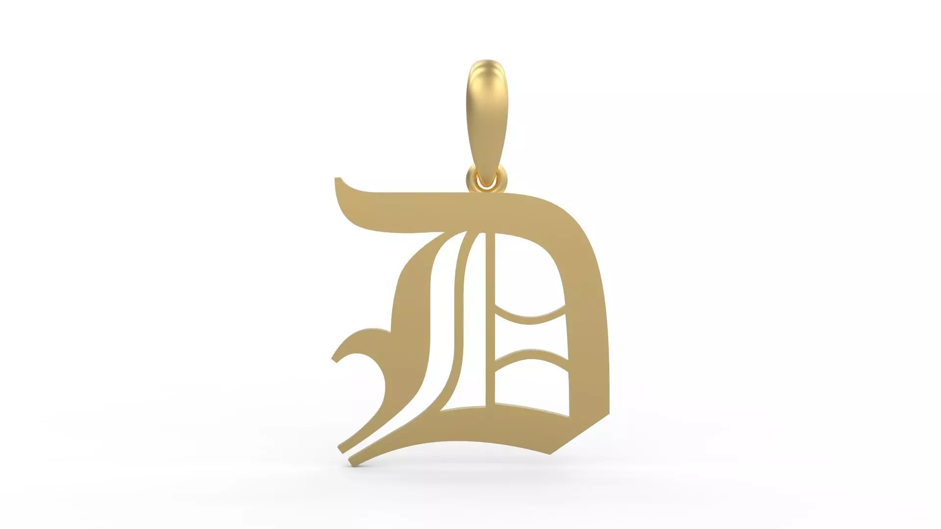 Initial Letters Pendant Canterbury D 3D print model