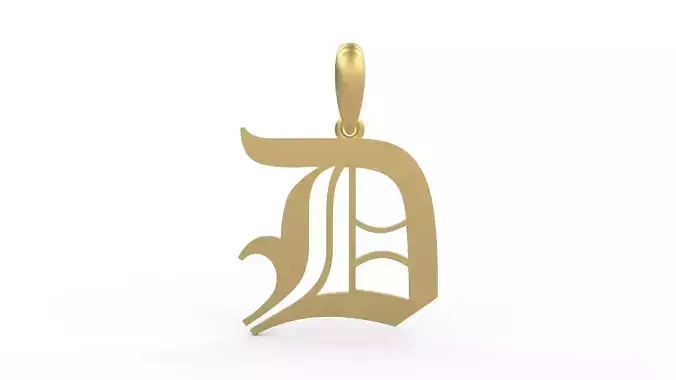 Initial Letters Pendant Canterbury D
