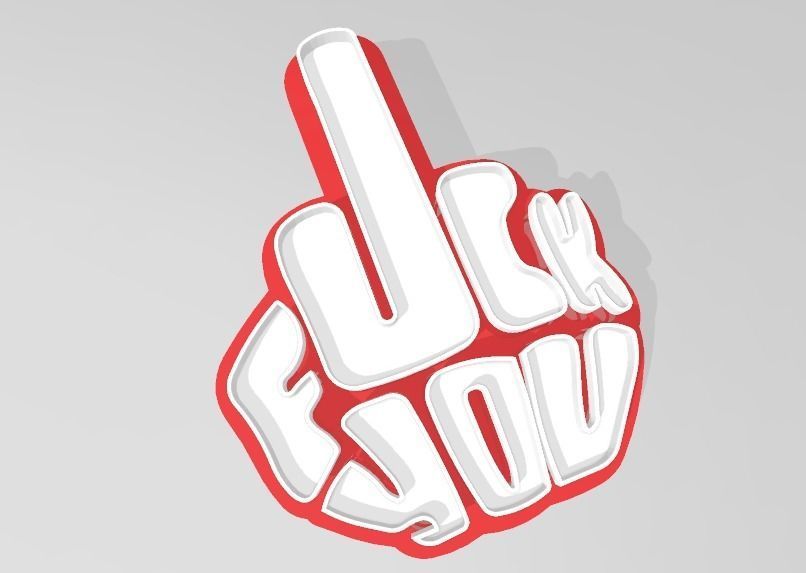 NAMELED FUCK YOU LED LAMP WITH NAME 3D print model_2