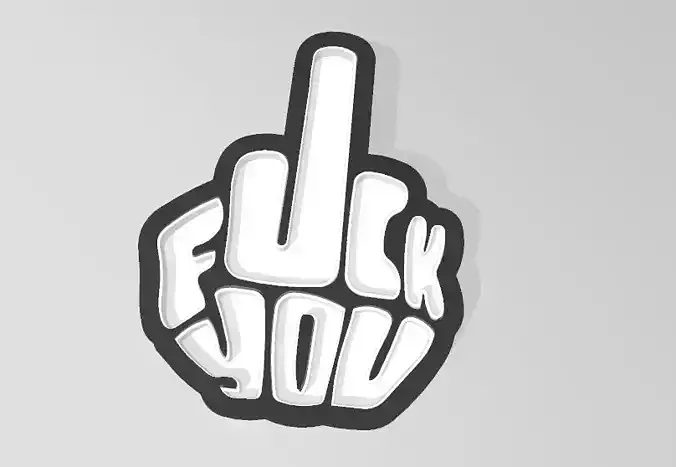 NAMELED FUCK YOU LED LAMP WITH NAME 3D print model