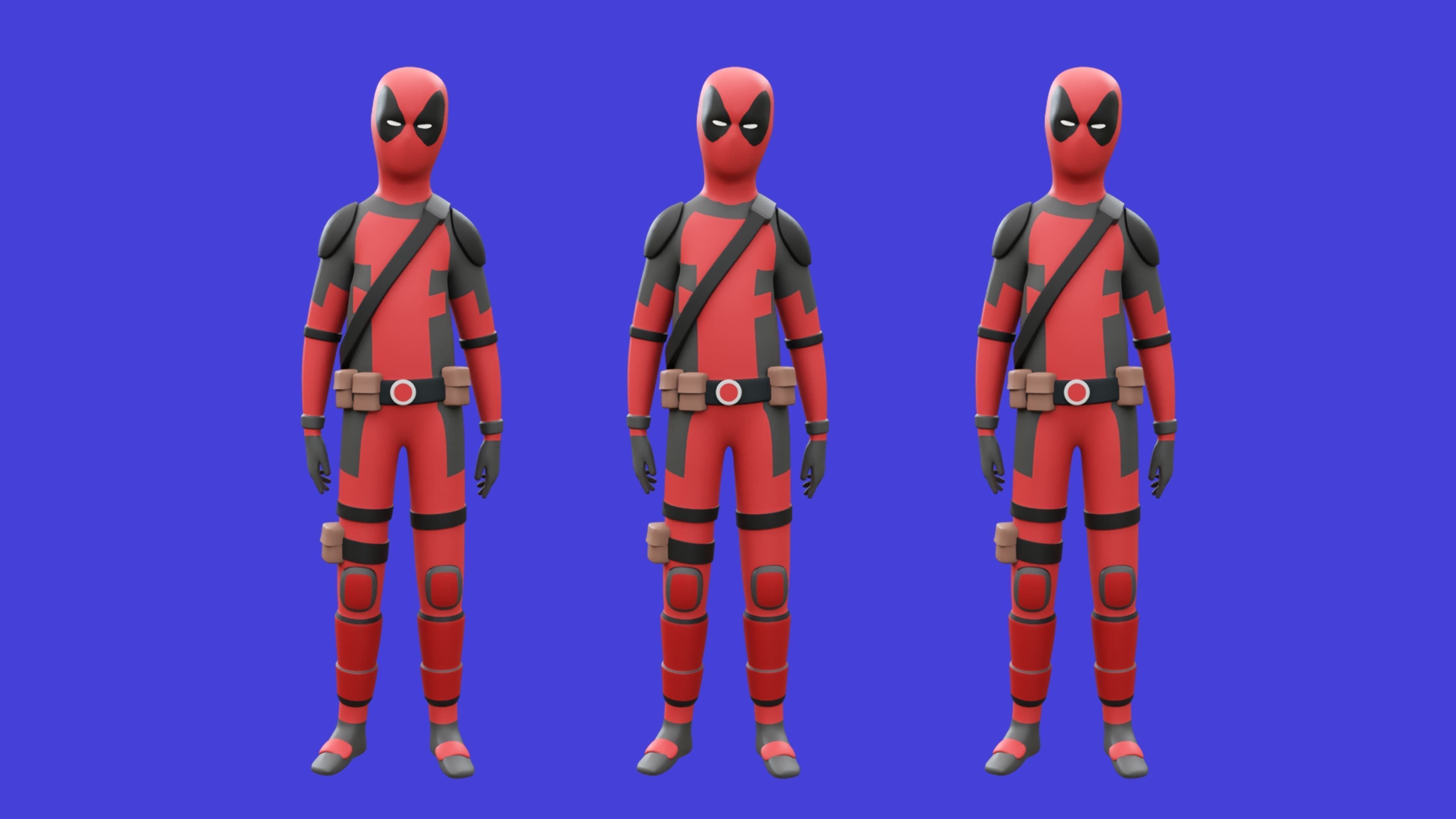 Superheroes Low-poly 3D model_11