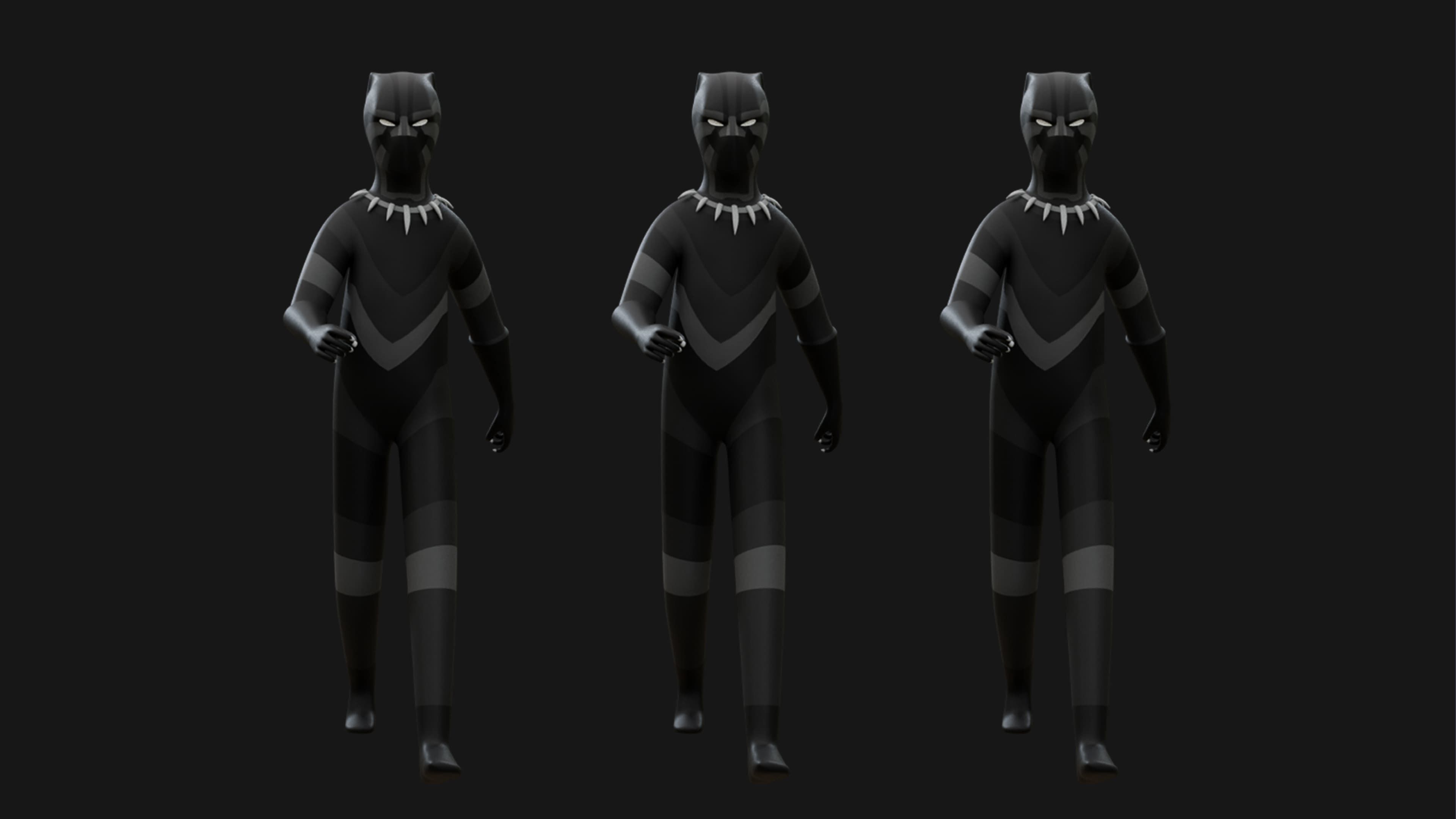 Superheroes Low-poly 3D model_12