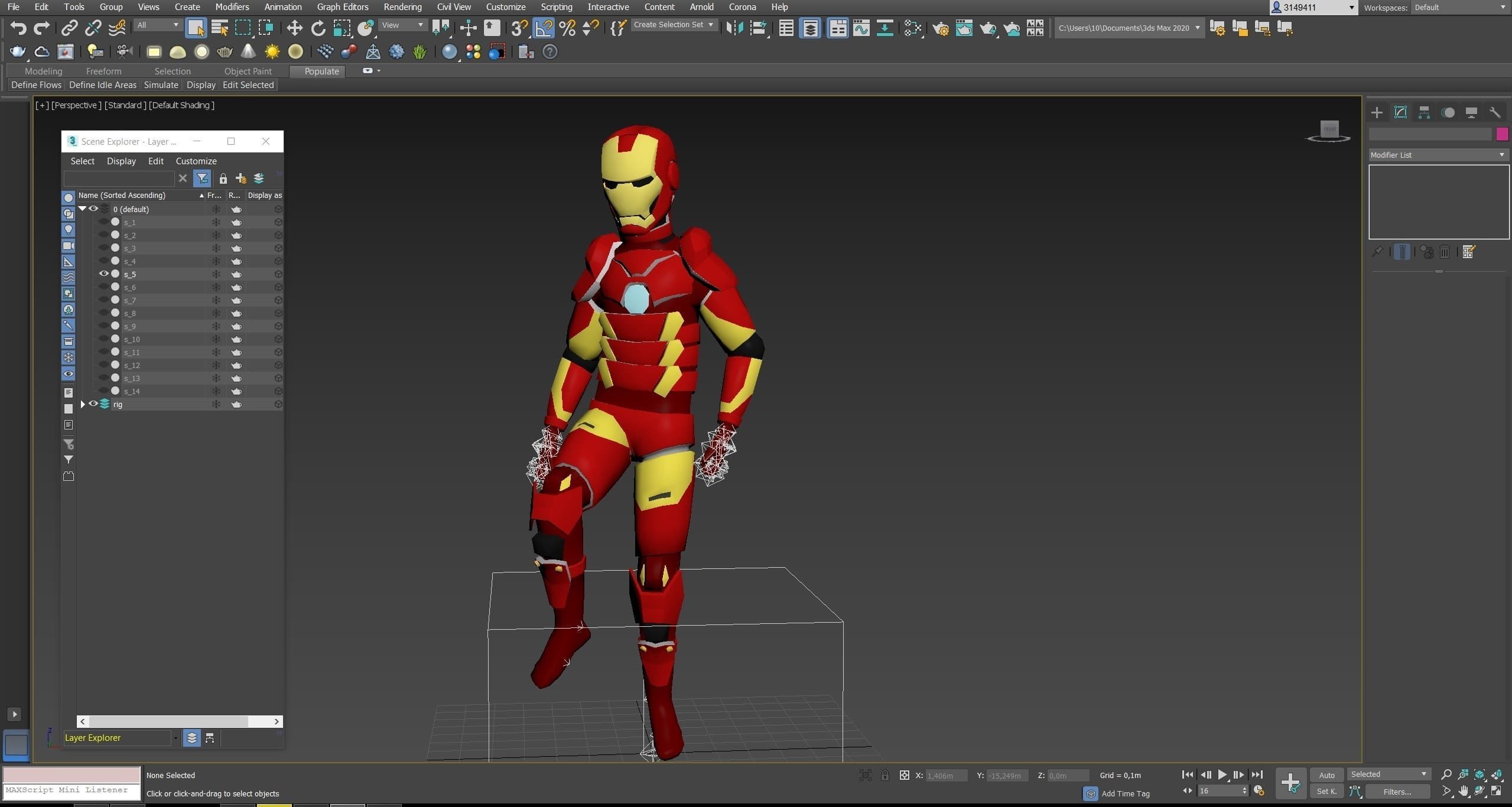 Superheroes Low-poly 3D model_19