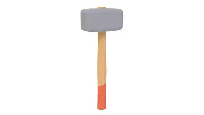 Low Poly Cartoon Sledgehammer