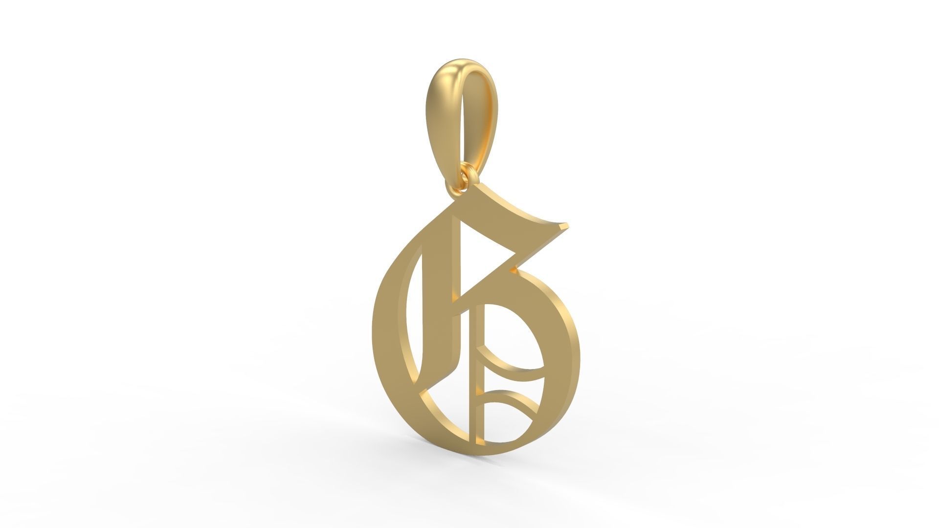 Initial Letters Pendant Canterbury G 3D print model_1